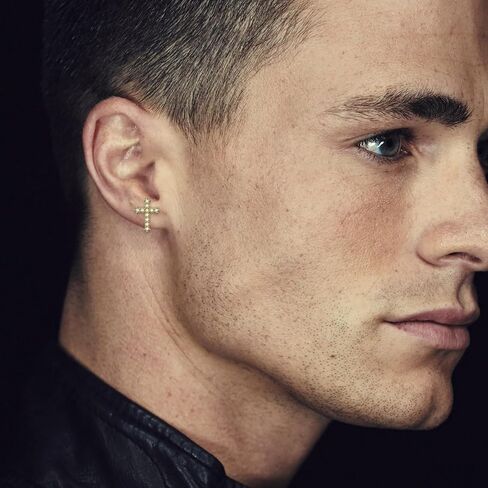 أقراط مويسانيتي من leejory للنساء، 1-2 قيراط D اللون VVS1 أقراط ألماس واضحة 18 قيراط من الذهب الأبيض فيرميل 925 من الفضة الاسترليني أقراط مويسانيتي دائرية كهدية in Kuwait