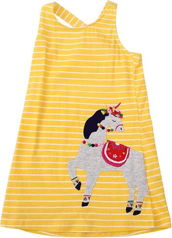 Geeda Toddler Girl Summer Slip Dress Daily Wear Cute Cartoon Pattern Baby Girl Casuals Dress Cotton in Saudi Arabia