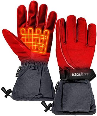 ActionHeat AA Battery Heated Snow Gloves for Women - Electric Heat Gloves w/Weather Resistant Soft Shell, Cozy Fleece in Kuwait