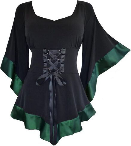 Dare to Wear Treasure Corset Top: Victorian Gothic Medieval Women's Courtly Tunic for Everyday Halloween Cosplay Festivals in Saudi Arabia