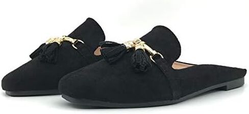 Mules for Women Flats Slip On Loafers Open Back Shoes Buckle Mules in Saudi Arabia