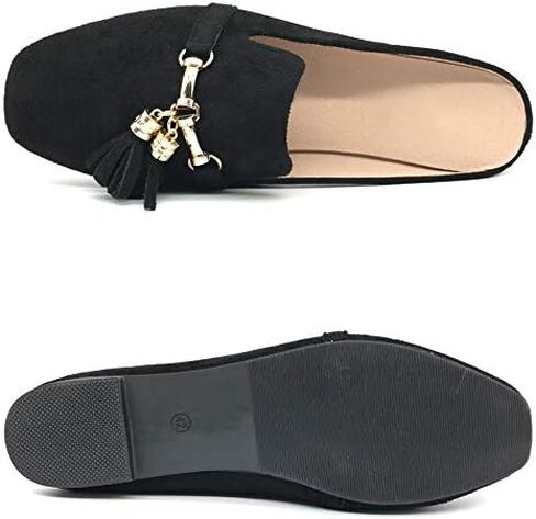 Mules for Women Flats Slip On Loafers Open Back Shoes Buckle Mules in Saudi Arabia