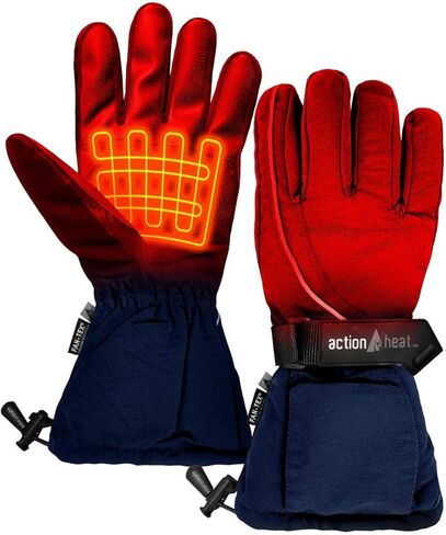 ActionHeat AA Battery Heated Snow Gloves for Women - Electric Heat Gloves w/Weather Resistant Soft Shell, Cozy Fleece in Kuwait