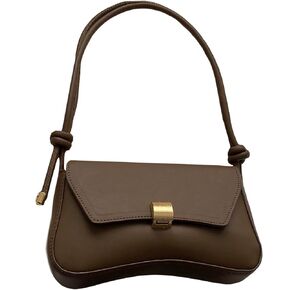 OYOANGLE Women's Flap Clutch Leather Shoulder Bag Vintage Adjustable Straps Shoulder Purse