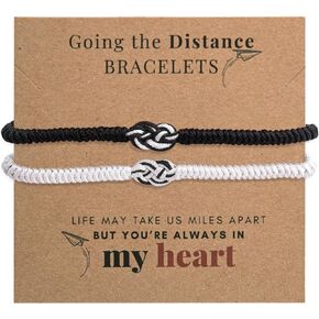 HAQUIL Long Distance Bracelets Couples Bracelets Matching Couple Rings Infinity Bracelets Distance Relationship Anniversary Valentine Gifts for Couple
