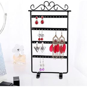 منظم أقراط kaileyouxiangongsi، حامل مسمار للأذن مكون من 4 طبقات و48 فتحة، أقراط مثالية، منظم مجوهرات للقلائد والأساور (أبيض) in Kuwait