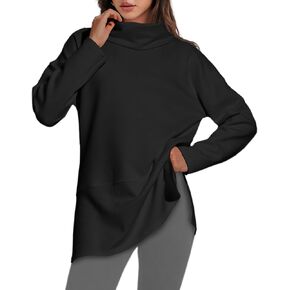 Chipany Women Casual Mock Neck Drawstring Long Sleeve Sweatshirt Air Essentials Pullover Top in Kuwait
