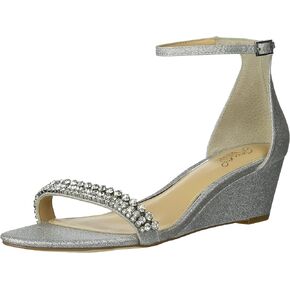 Jewel Badgley Mischka Lora Low Wedge Sandals in Kuwait