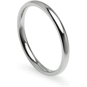 SILVERLINE JEWELRY 2mm Stainless Steel Prime Comfort Fit Unisex Wedding Band Ring, Sizes 5-13 w/Gift Pouch in Kuwait