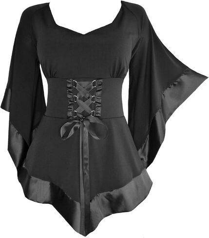 Dare to Wear Treasure Corset Top: Victorian Gothic Medieval Women's Courtly Tunic for Everyday Halloween Cosplay Festivals in Saudi Arabia