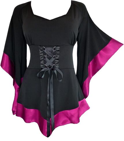 Dare to Wear Treasure Corset Top: Victorian Gothic Medieval Women's Courtly Tunic for Everyday Halloween Cosplay Festivals in Saudi Arabia