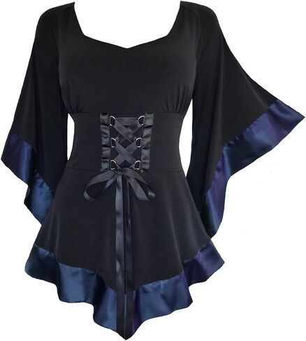 Dare to Wear Treasure Corset Top: Victorian Gothic Medieval Women's Courtly Tunic for Everyday Halloween Cosplay Festivals in Saudi Arabia