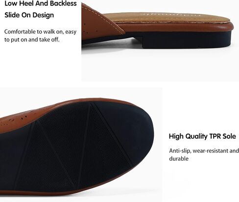 FUDYNMALC Mules for Women Flats Comfortable Round Toe Womens Mules Shoes Breathable Slip On Backless Slide Loafers for Women in Saudi Arabia