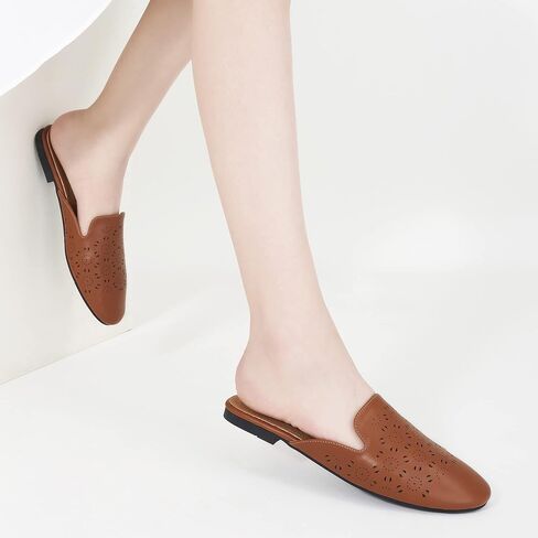 FUDYNMALC Mules for Women Flats Comfortable Round Toe Womens Mules Shoes Breathable Slip On Backless Slide Loafers for Women in Saudi Arabia