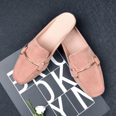Mules for Women Flats Slip On Loafers Open Back Shoes Buckle Mules in Saudi Arabia