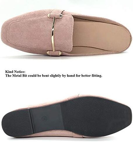Mules for Women Flats Slip On Loafers Open Back Shoes Buckle Mules in Saudi Arabia