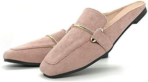 Mules for Women Flats Slip On Loafers Open Back Shoes Buckle Mules in Saudi Arabia