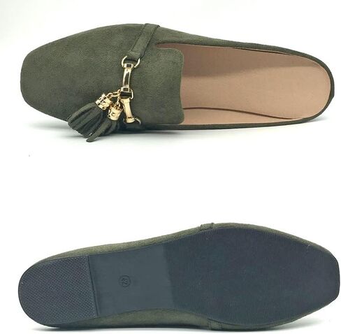 Mules for Women Flats Slip On Loafers Open Back Shoes Buckle Mules in Saudi Arabia