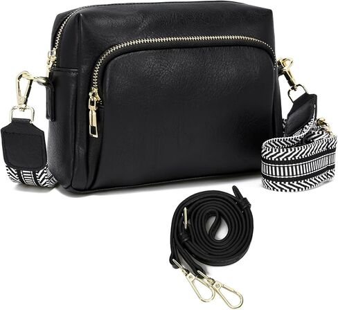 Small Crossbody Purses for Women, Vegan Leather Travel Crossbody Bags, Shoulder Handbags with Guitar Strap and Leather Strap in Kuwait