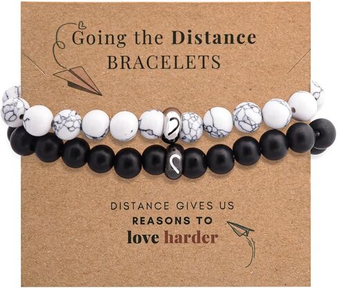 HAQUIL Long Distance Bracelets Couples Bracelets Matching Couple Rings Infinity Bracelets Distance Relationship Anniversary Valentine Gifts for Couple in Saudi Arabia
