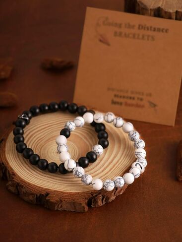 HAQUIL Long Distance Bracelets Couples Bracelets Matching Couple Rings Infinity Bracelets Distance Relationship Anniversary Valentine Gifts for Couple in Saudi Arabia