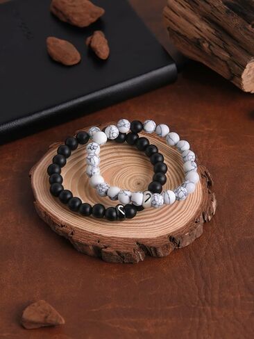 HAQUIL Long Distance Bracelets Couples Bracelets Matching Couple Rings Infinity Bracelets Distance Relationship Anniversary Valentine Gifts for Couple in Saudi Arabia
