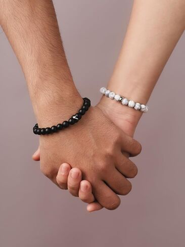 HAQUIL Long Distance Bracelets Couples Bracelets Matching Couple Rings Infinity Bracelets Distance Relationship Anniversary Valentine Gifts for Couple in Saudi Arabia