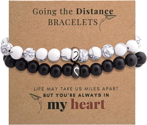 HAQUIL Long Distance Bracelets Couples Bracelets Matching Couple Rings Infinity Bracelets Distance Relationship Anniversary Valentine Gifts for Couple in Saudi Arabia