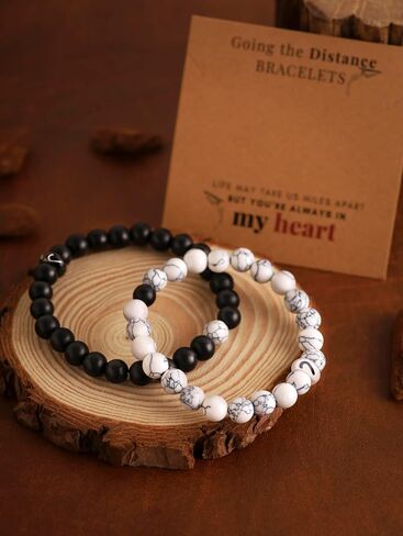 HAQUIL Long Distance Bracelets Couples Bracelets Matching Couple Rings Infinity Bracelets Distance Relationship Anniversary Valentine Gifts for Couple in Saudi Arabia