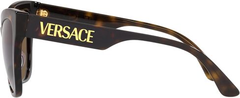 Versace Woman Sunglasses Havana Frame, Dark Brown Lenses, 56MM in Saudi Arabia