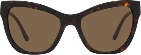 Versace Woman Sunglasses Havana Frame, Dark Brown Lenses, 56MM in Saudi Arabia