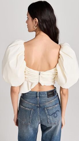 بلوزة جوديث قصيرة للسيدات من For Love & Lemons in Kuwait