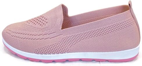 Women's Knitting Flat Shoes Walking Shoes Comfort Loafers Breathable Mesh Female Round Toe Black, Pink, Purple, Red in Kuwait