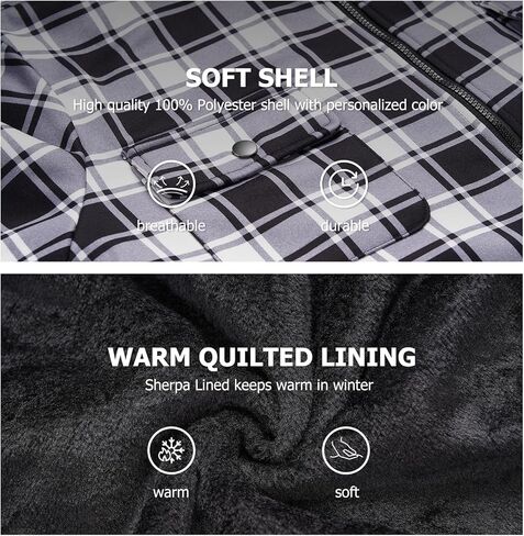 سترة AOTORR للرجال دافئة مبطنة بالصوف منقوشة بغطاء للرأس للرجال مع سترة بسحاب in Kuwait