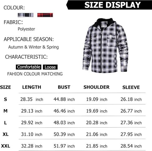 سترة AOTORR للرجال دافئة مبطنة بالصوف منقوشة بغطاء للرأس للرجال مع سترة بسحاب in Kuwait