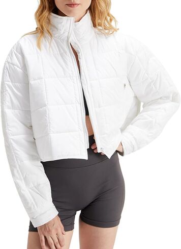 سترة نسائية قصيرة من Gacaky سترات منتفخة خفيفة الوزن للنساء معطف شتوي دافئ in Kuwait