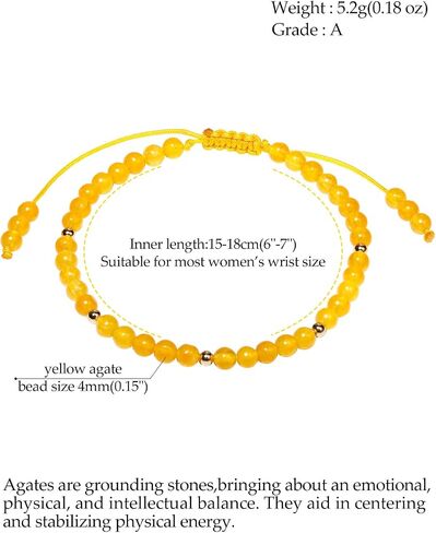 Jewever Gemstone Bracelet for Women Crystals and Healing Stones Beaded Stone Chakra Bracelets Healing Energy Crystal Jewelry Gifts Adjustable 4mm in Saudi Arabia