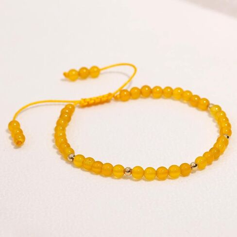 Jewever Gemstone Bracelet for Women Crystals and Healing Stones Beaded Stone Chakra Bracelets Healing Energy Crystal Jewelry Gifts Adjustable 4mm in Saudi Arabia
