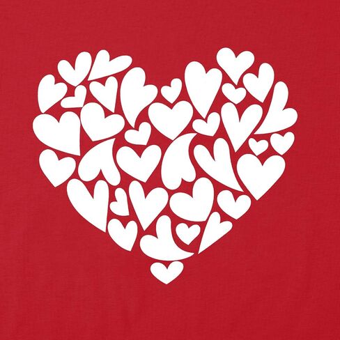 تي شيرت Love You للسيدات مطبوع عليه Love Valentine Day تي شيرت بأكمام قصيرة ورسومات قلب الحب in Saudi Arabia
