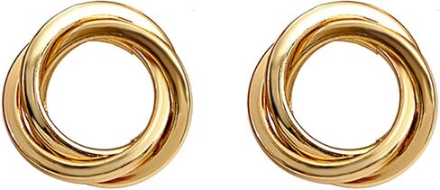 14K Chunky Gold Earrings Gold Geometric Drop Dangle Earrings for Women Large Hoop Gold Statement Earrings Hypoallergenic Fashion Earrings Jewelry in Saudi Arabia