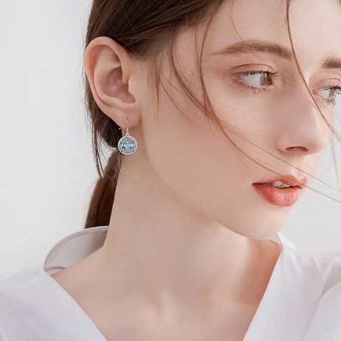 Tree of Life Earrings Sterling Silver Celtic Tree of Life Abalone Shell Dangle Drop Earrings for Women Jewelry in Saudi Arabia