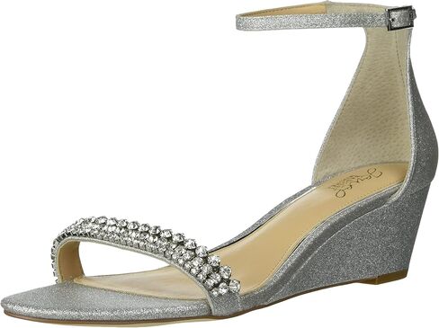 Jewel Badgley Mischka Lora Low Wedge Sandals in Kuwait