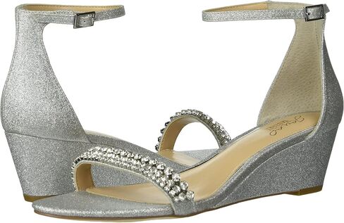 Jewel Badgley Mischka Lora Low Wedge Sandals in Kuwait