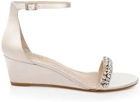 Jewel Badgley Mischka Lora Low Wedge Sandals in Kuwait