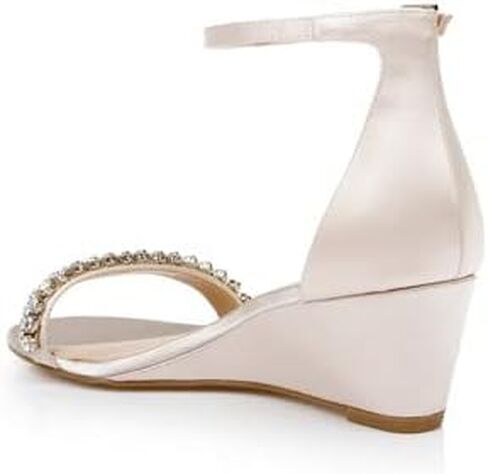 Jewel Badgley Mischka Lora Low Wedge Sandals in Kuwait