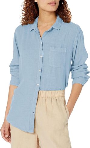 Velvet by Graham & Spencer Women's Mulholland Woven Linen Button Up Shirt in Saudi Arabia