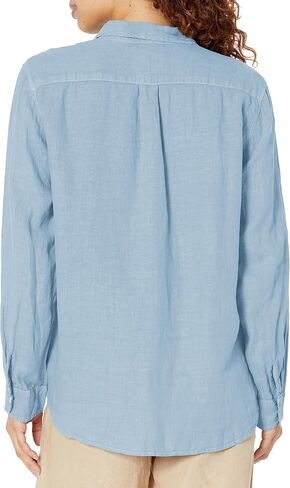 Velvet by Graham & Spencer Women's Mulholland Woven Linen Button Up Shirt in Saudi Arabia