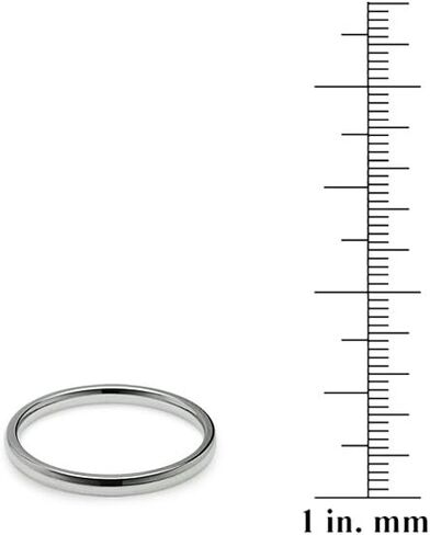 SILVERLINE JEWELRY 2mm Stainless Steel Prime Comfort Fit Unisex Wedding Band Ring, Sizes 5-13 w/Gift Pouch in Kuwait