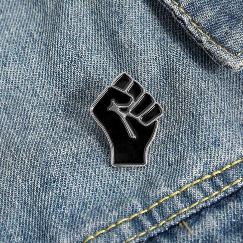 Black Lives Matter Statement Enamel Pins-Raised Fist Enamel Pin-BLM Lapel Pin-Solidarity Lapel Pin for Jackets,Backpacks,Bags,Hats in Kuwait