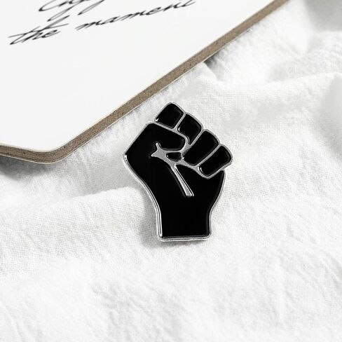Black Lives Matter Statement Enamel Pins-Raised Fist Enamel Pin-BLM Lapel Pin-Solidarity Lapel Pin for Jackets,Backpacks,Bags,Hats in Kuwait